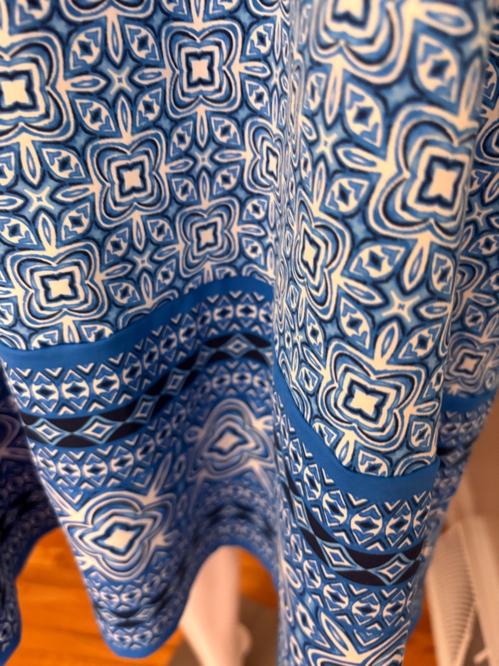 Aqua Blue Lands’ End Dress with Contrasting Trim - Picture 2 of 5
